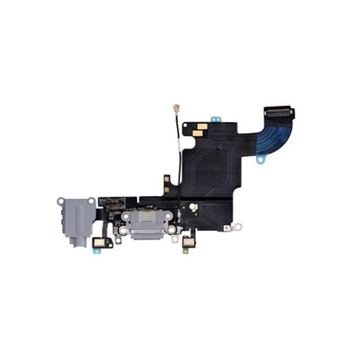 Flex com conector de carga, microfone, auscultadores para iPhone 6S cinzento escuro